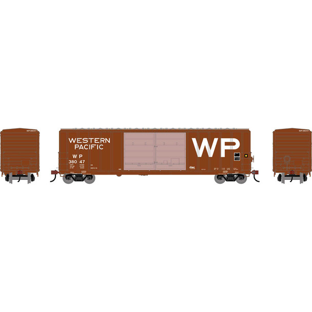 Athearn 2914 - 50' FMC 5077 Centered Double Door Box Car Western Pacific (WP) 38047 - HO Scale