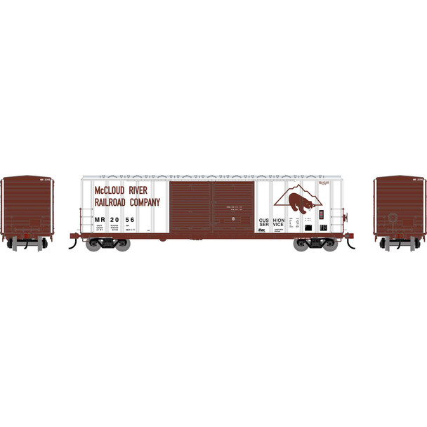 Athearn 2916 - 50' FMC 5077 Centered Double Door Box Car McCloud River (MR) 2056 - HO Scale