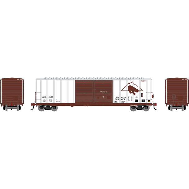 Athearn 2921 - 50' FMC 5077 Centered Double Door Box Car Sierra Northern Railway (SERA) 4583 - HO Scale