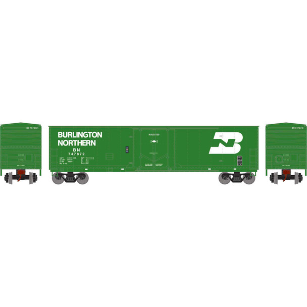 Athearn 2057 - 50' Youngstown Plug Door Box Car Burlington Northern (BN) 747872 - HO Scale