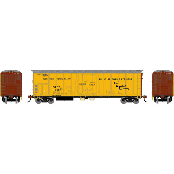 Athearn Roundhouse 3055 - 50' Exterior Post Mechanical Reefer Fruit Growers Express (FGCX) 11555 - HO Scale