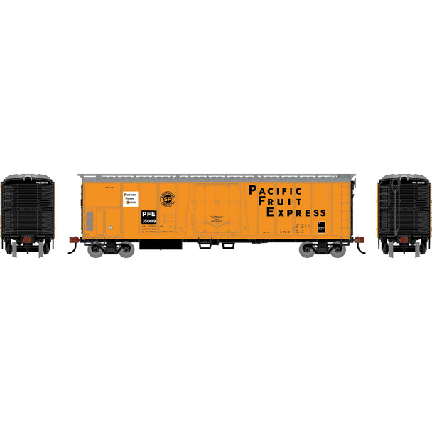 Athearn Roundhouse 3064 - 50' Exterior Post Mechanical Reefer Pacific Fruit Express (PFE) 350019 - HO Scale