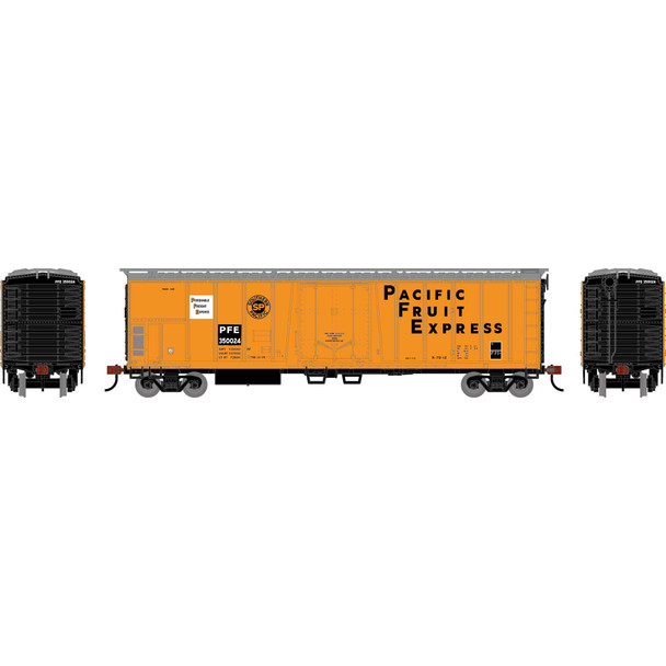 Athearn Roundhouse 3065 - 50' Exterior Post Mechanical Reefer Pacific Fruit Express (PFE) 350024 - HO Scale