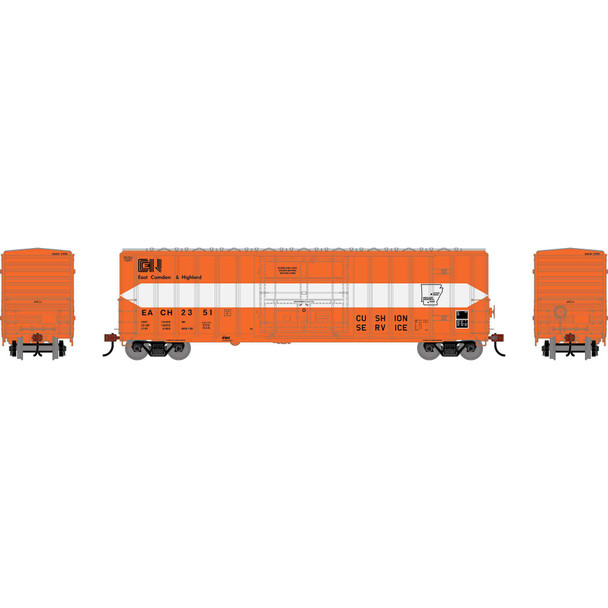 Athearn 2777 - 50' FMC 5327 12' Plug Door Box Car East Camden and Highland Railroad (EACH) 2351 - HO Scale