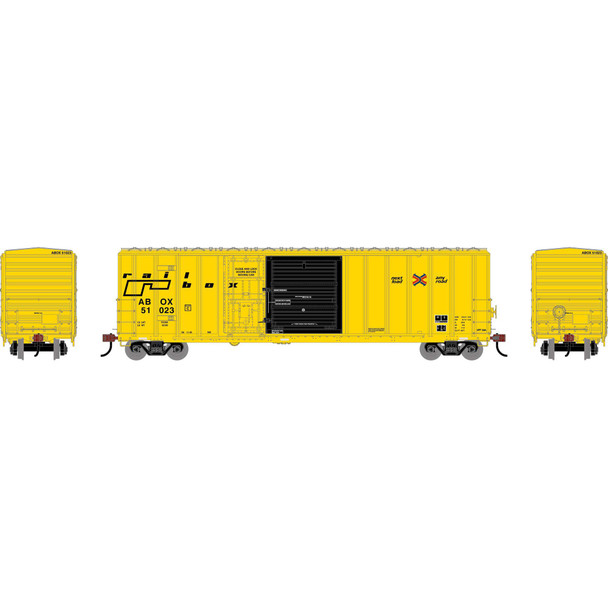 Athearn 2126 - 50' FMC 5277 Combo Door Box Car TTX (ABOX) 51023 'Late' - HO Scale