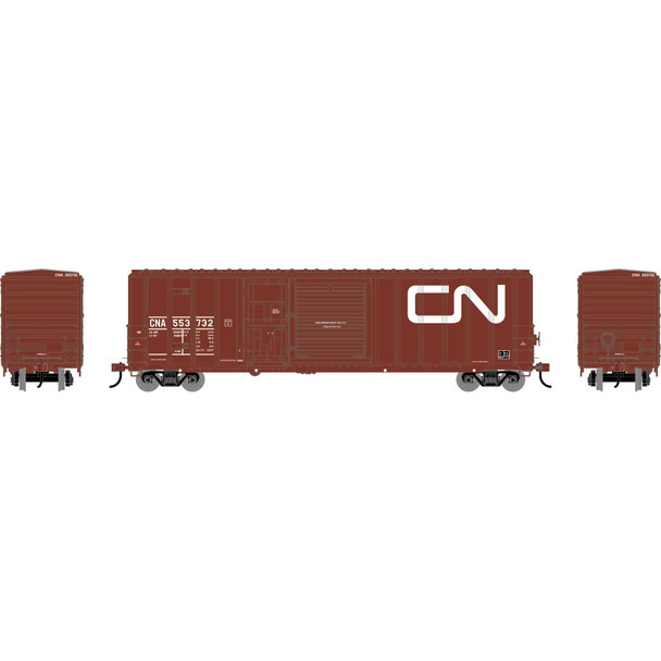 Athearn 2133 - 50' FMC 5277 Combo Door Box Car Canadian National (CNA) 553732 - HO Scale