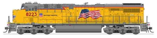 PRE-ORDER: Broadway Limited 10827 - Diecast GE ES44AC (DC Silent/Stealth) Union Pacific (UP) 8223 - HO Scale