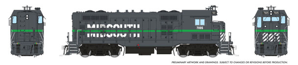 PRE-ORDER: Rapido 1017011 - CF7 w/ Square Cab (DC Silent) MidSouth Railcorp (MSRC) 7009 - HO Scale