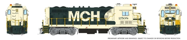 PRE-ORDER: Rapido 1017014 - CF7 w/ Square Cab (DC Silent) Midwest Coal Hauling (MWCL) 2494 (With Stratolite) - HO Scale