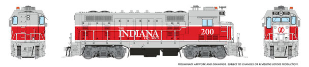 PRE-ORDER: Rapido 1017029 - CF7 w/ Square Cab (DC Silent) Indiana Rail Road (INRD) 200 (With Stratolite) - HO Scale