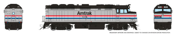 PRE-ORDER: Rapido 1043502 - EMD F40PH (DCC and Sound) Amtrak (AMTK) 387 Phase III - HO Scale