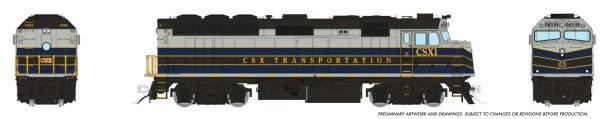 PRE-ORDER: Rapido 1043512 - EMD F40PH (DCC and Sound) CSX (CSXT) 3 B&O Heritage/OCS Fleet - HO Scale