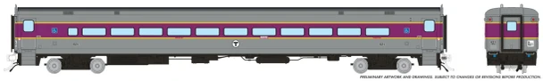 PRE-ORDER: Rapido 1084019 - Comet Car Massachusetts Bay Transportation Authority (MBTA) Modern: Coach #634 - HO Scale