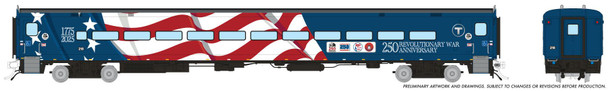 PRE-ORDER: Rapido 1084023 - Comet Car Massachusetts Bay Transportation Authority (MBTA) Massachusetts 250 Wrap: Coach #210 - HO Scale