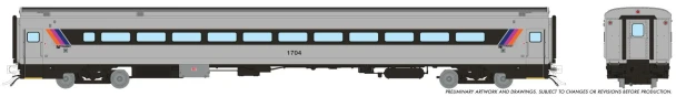 PRE-ORDER: Rapido 1084046 - Comet I Car New Jersey Transit (NJT) Rebuilt: Coach #1744 - HO Scale