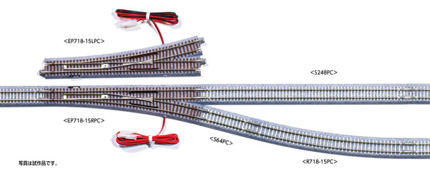 Kato 20-215 - Wooden Tie 718mm (28 1/4″) Radius Turnout #6 (Right)  - N Scale