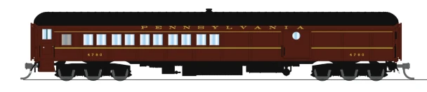 PRE-ORDER: Broadway Limited 10655 - PB70 Coach-Baggage Combine Pennsylvania (PRR) 4780, Late 1940's Paint - N Scale