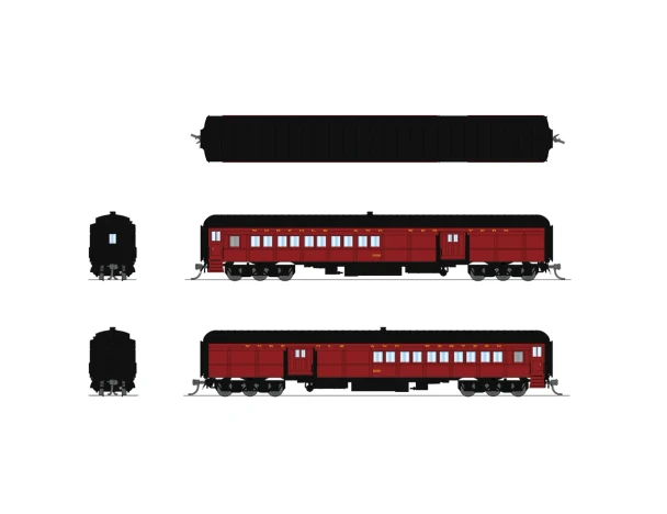 PRE-ORDER: Broadway Limited 10799 - Coach-Baggage Combine Norfolk & Western (NW) 1506, 1950's Tuscan w/ Gold - N Scale