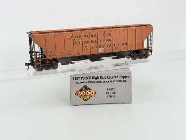 Pre-Owned: Proto 2000 4427 PS-2CD High side Covered Hopper (weathered) COOP TDLX 7646 - HO Scale