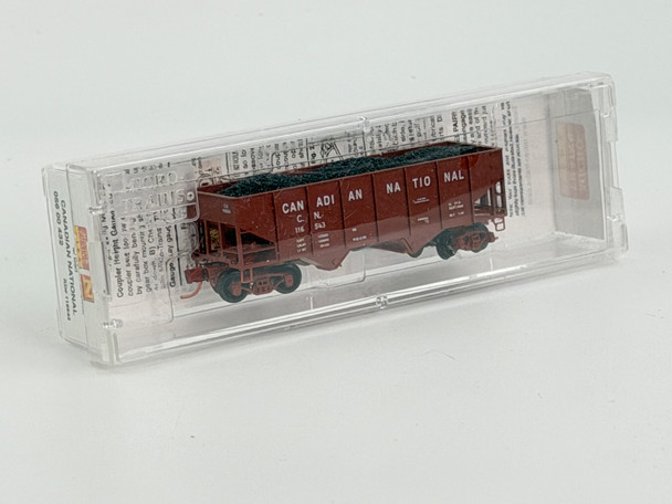 Pre-Owned: Micro-Trains 33' Twin bay Hopper Rib sides w/load Canadian National 116543 - N Scale