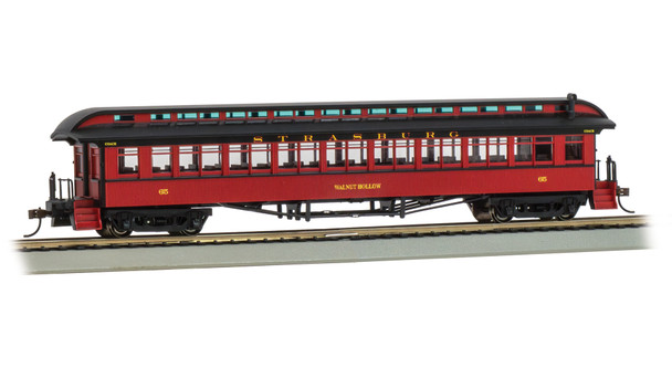 Bachmann 12808 - 1900s Era 68' Passenger Car Strasburg Rail Road (SRC) 65 "Walnut Hollow" - HO Scale