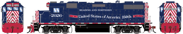 PRE-ORDER: Athearn Genesis 3370 - EMD GP38-2 (DC Silent) Reading & Northern (RBMN) 2026 '250th' - HO Scale
