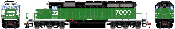 PRE-ORDER: Athearn 3729 - EMD SD40-2 (DC Silent) Burlington Northern (BN) 7000 'White Face' - HO Scale
