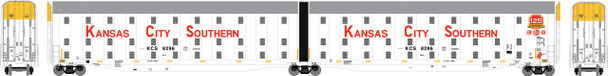 PRE-ORDER: Athearn 3828 - Auto-Max Articulated Auto Carrier Kansas City Southern (KCS) 8296 - HO Scale
