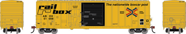 PRE-ORDER: Athearn 3852 - 50' FMC 5277 Combo Door Box Car TTX (ABOX) 51008 'Early' - HO Scale