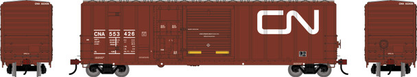 PRE-ORDER: Athearn 3866 - 50' FMC 5277 Combo Door Box Car Canadian National (CNA) 553426 - HO Scale
