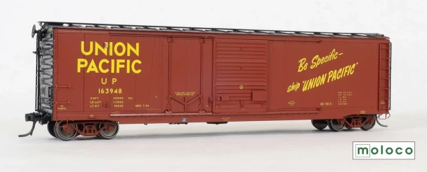 Moloco 75051-04 - Omaha 50' Combo 15-2 boxcar, BC-50-5, Be Specific... Delivery scheme 1959 Union Pacific (UP) 164241 - HO Scale