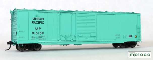 Moloco 75057-01 - Omaha 50' Combo 15-2 boxcar, BC-50-5, MofW...Quartz Green scheme 1-82 Union Pacific (UP) 915159 - HO Scale