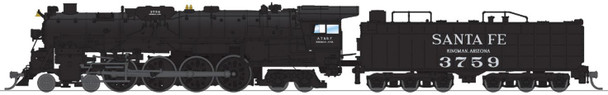 Broadway Limited 9414 - ALCo 4-8-4 "Northern" DC Silent Atchison, Topeka and Santa Fe (ATSF) #3759, In Service - N Scale