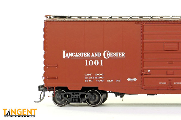 Tangent Scale Models 26014-01 - Delivery 1-1952 40′ PS-1 9' Door Boxcar Lancaster & Chester (L&C) 1001 - HO Scale