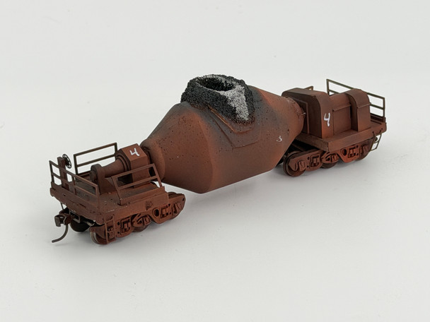 Pre-Owned:  Metal(?) Hot Metal Car, 6 axle, custom painted,weathered 4 - HO Scale