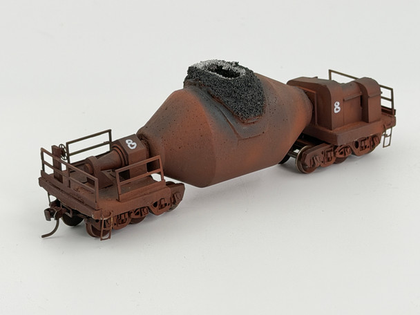 Pre-Owned:  Metal(?) Hot Metal Car, 6 axle, custom painted,weathered 8 - HO Scale
