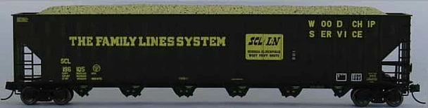 Trainworx 27009-08 - Greenville 7000 Cu Ft Wood Chip Hopper with Load Louisville & Nashville (L&N) 31926 - N Scale