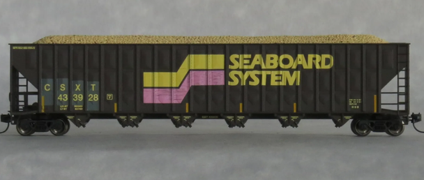 Trainworx 27024-12 - Greenville 7000 Cu Ft Wood Chip Hopper with Load CSX (CSXT) 433928 - N Scale