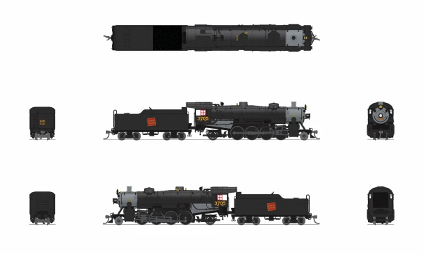 Broadway Limited 10070 - USRA Light Mikado (DCC and Sound) Canadian National (CN) 3705 - N Scale