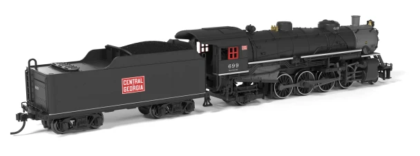 Broadway Limited 10079 - USRA Light Mikado (DC Silent) Central of Georgia Railroad (CG) 699 TVRM Excursion Appearance - N Scale