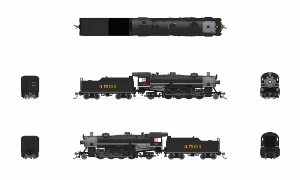 Broadway Limited 10088 - USRA Light Mikado (DCC and Sound) Southern (SOU) 4501 - N Scale