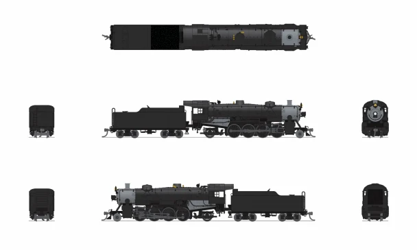 Broadway Limited 10094 - USRA Light Mikado (DCC and Sound) Unlettered  - N Scale