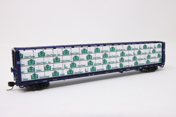 Jackson Railcar N601016 - 73' Centerbeam Flatcar Atlantic and Western (ATW) 50139 - N Scale