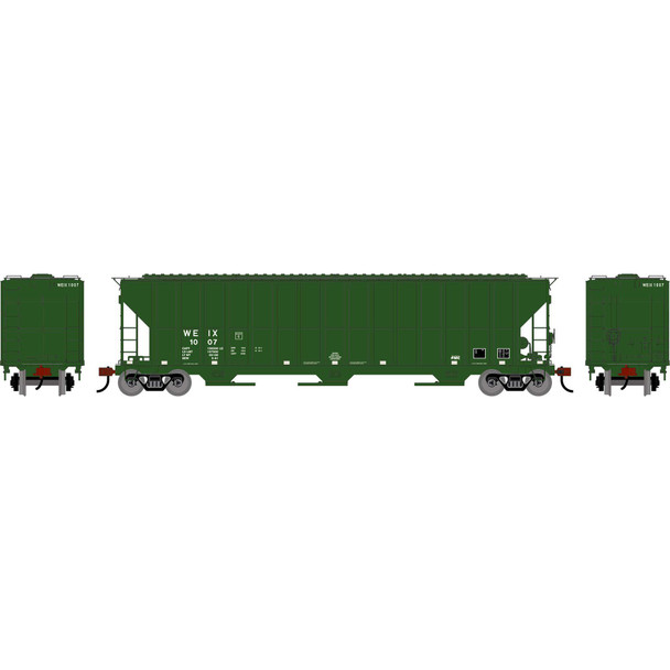 Athearn 2495 - FMC 4700 Covered Hopper Wilbur-Ellis Company (WEIX) 1007 - HO Scale