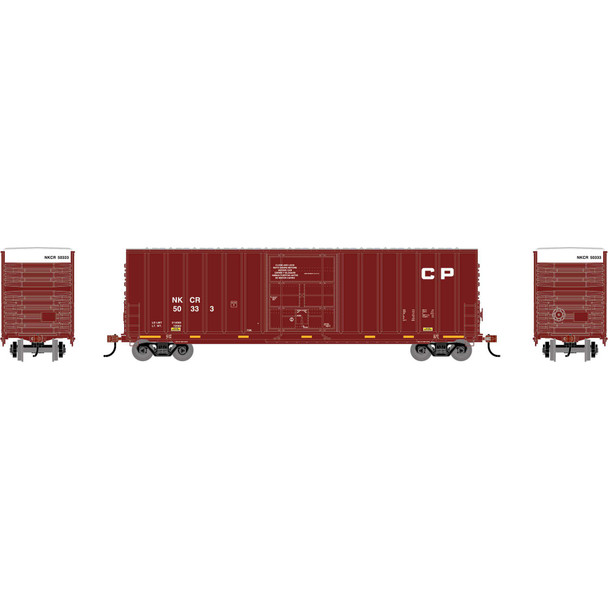 Athearn Roundhouse 2076 - 50' Exterior Post High Cube Plug Door Box Car Nebraska Kansas Colorado Railway (NKCR) (OMLX) 50333 - HO Scale