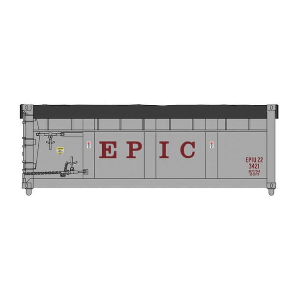 PRE-ORDER: Atlas Master 20008459 - Waste Containers (Sets of 6) Environmental Protection & Improvement Co (EPIU)  - HO Scale