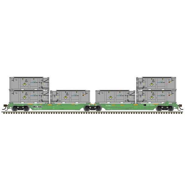 PRE-ORDER: Atlas Master 20008447 - Articulated Bulk Carrier with Six (6) Waste Containers General American Marks (GIMX) 7008 - HO Scale