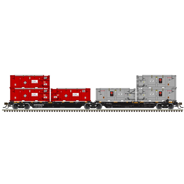 PRE-ORDER: Atlas Master 20008456 - Articulated Bulk Carrier with Six (6) Waste Containers MHF Logistical Solutions Inc (MHFX) 516120 - HO Scale