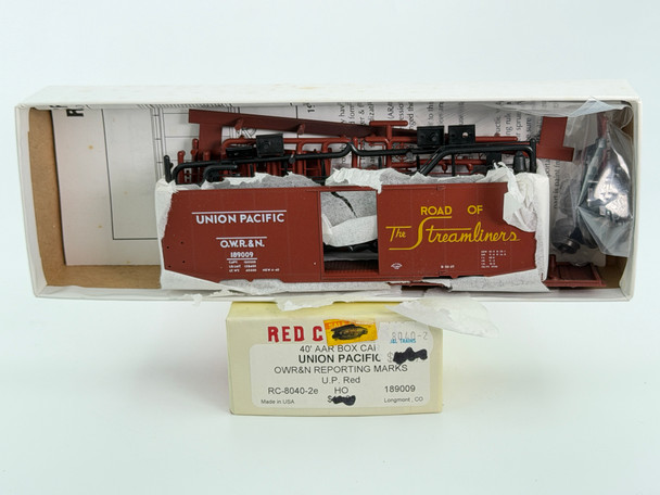 Pre-Owned: Red Caboose 40' AAR Box Car, NIB Union Pacific OWR&N 189009 - HO Scale