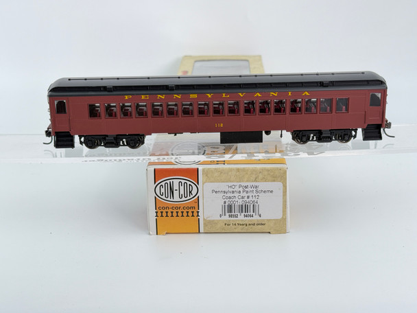 Pre-Owned: Con Cor Post-War Pennsylvania Paint Scheme Coach Car Pennsylvania 112 - HO Scale